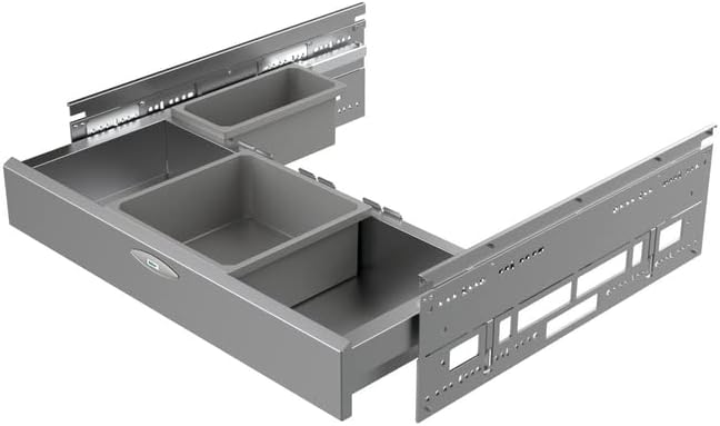 NABER Cox Base-Board 600 Abfallsammler / silber / 1x 2,7 + 1x1,2L