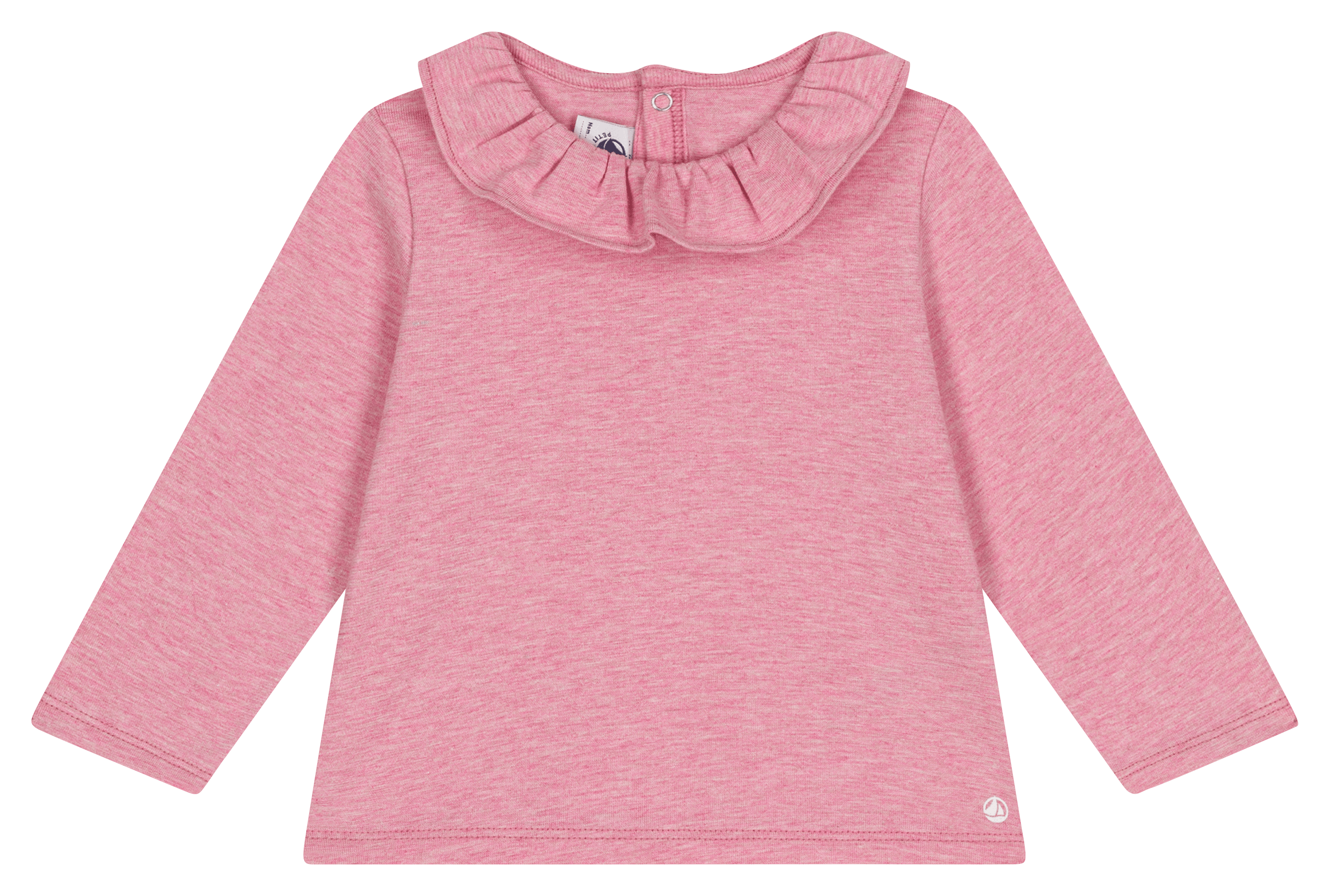 Blouse ample col rond en coton | Rose
