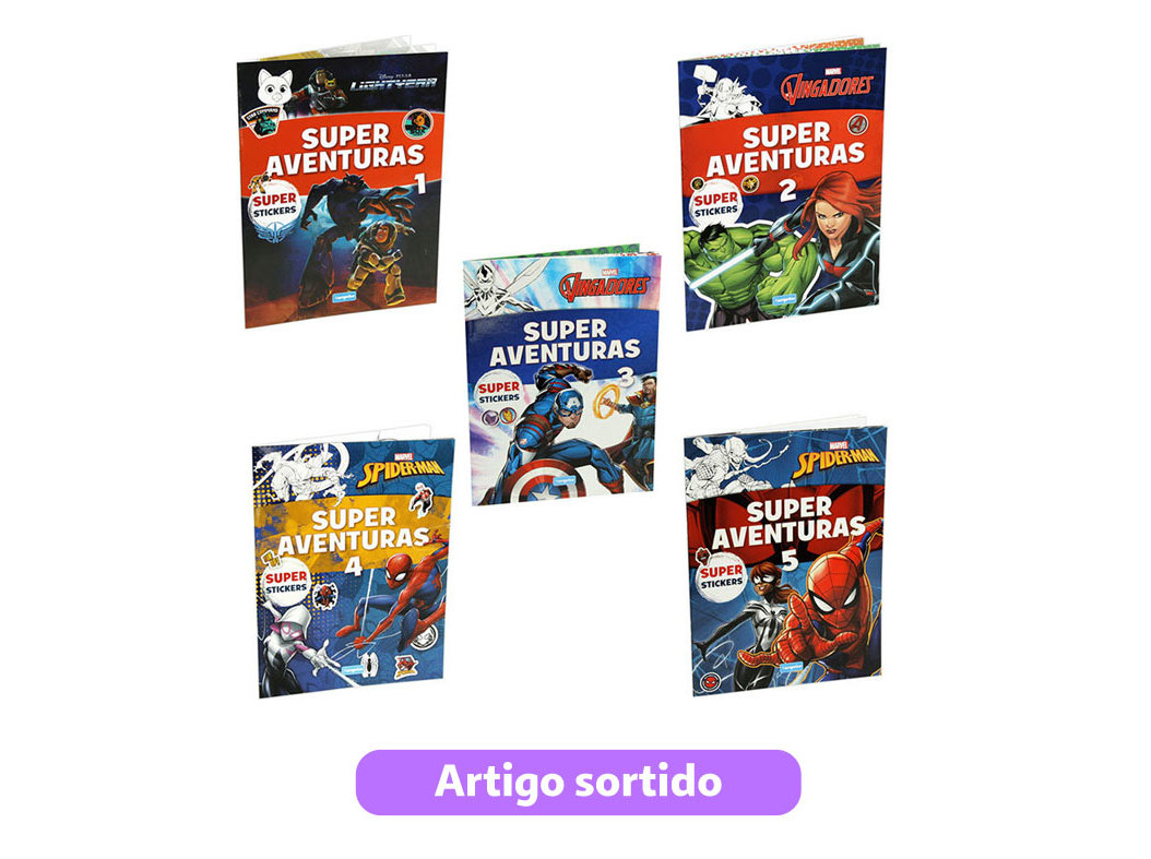 LIVRO SUPER AVENTURAS DISNEY MODELOS SORTIDOS