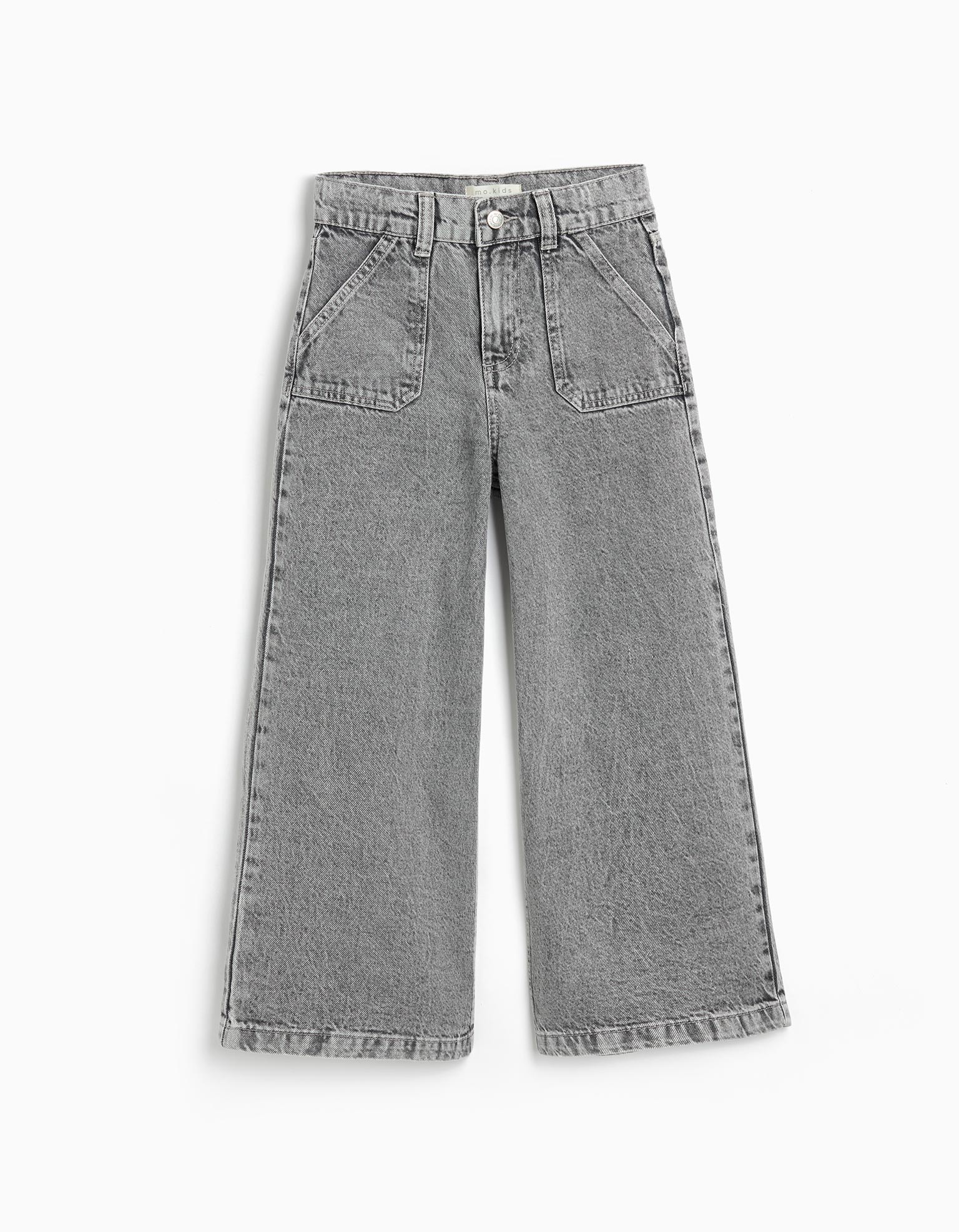 Calças de Ganga Culotte, Menina, Cinzento