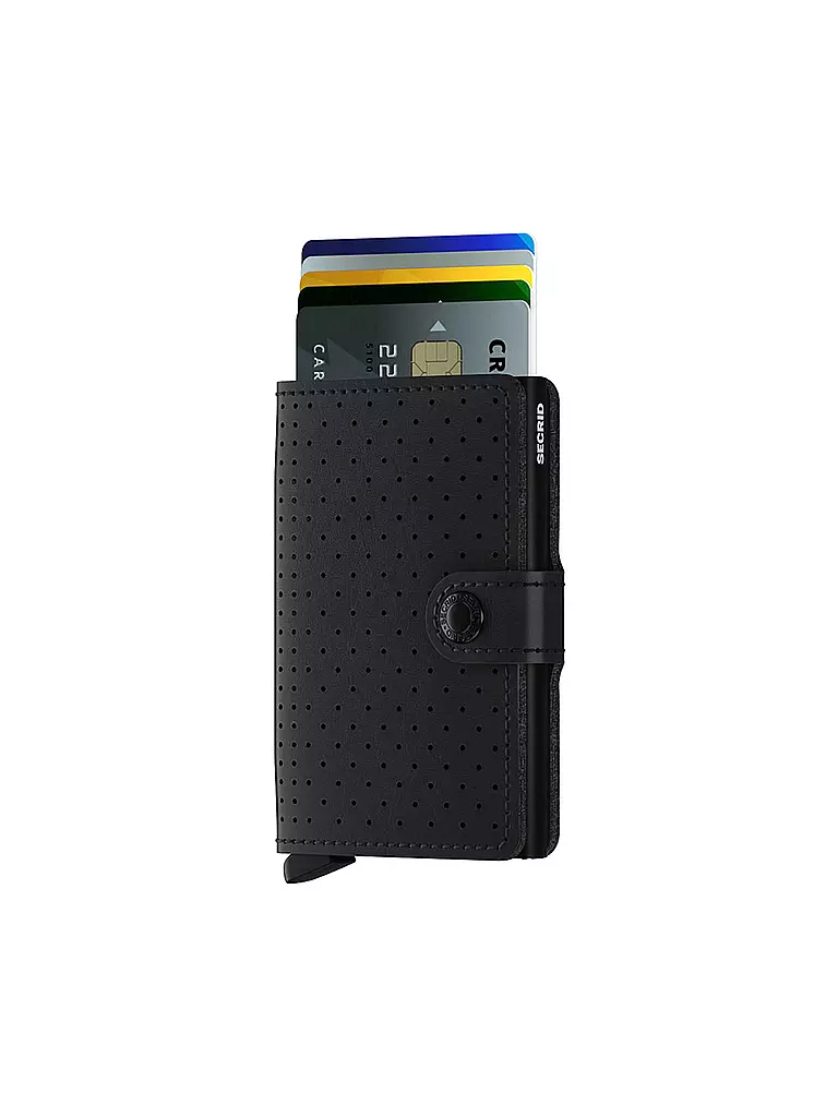 SECRID Geldbörse - Miniwallet Perforated Mini Black schwarz