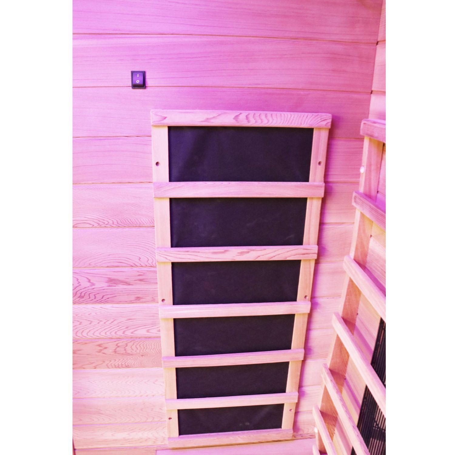 Dewello® Infrarotkabine Infrarotsauna PIERSON PRO 135cm x 105cm Hemlock-Zeder inkl. DUO Strahler, Vollspektrumstrahler, Bodenstrahler