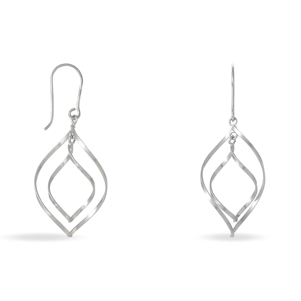 Boucles D'oreilles Pendantes Charlyn Argent Blanc