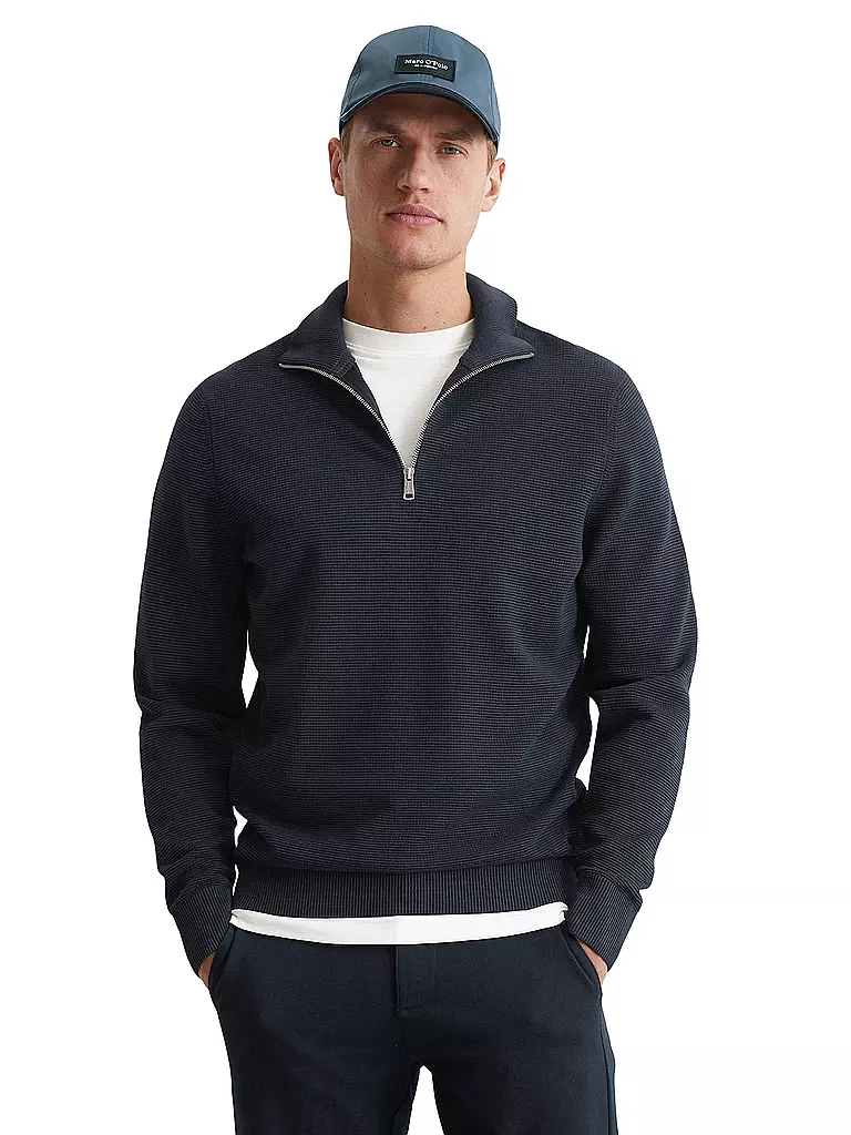 MARC O'POLO Troyer Pullover dunkelblau