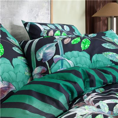 Linge de lit feuillage exotique