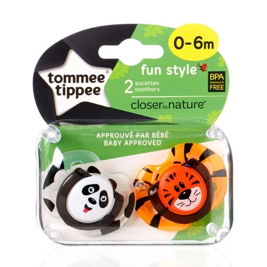 Sucettes Fun 0-6 mois x2   Aléatoire        de               Tommee Tippee