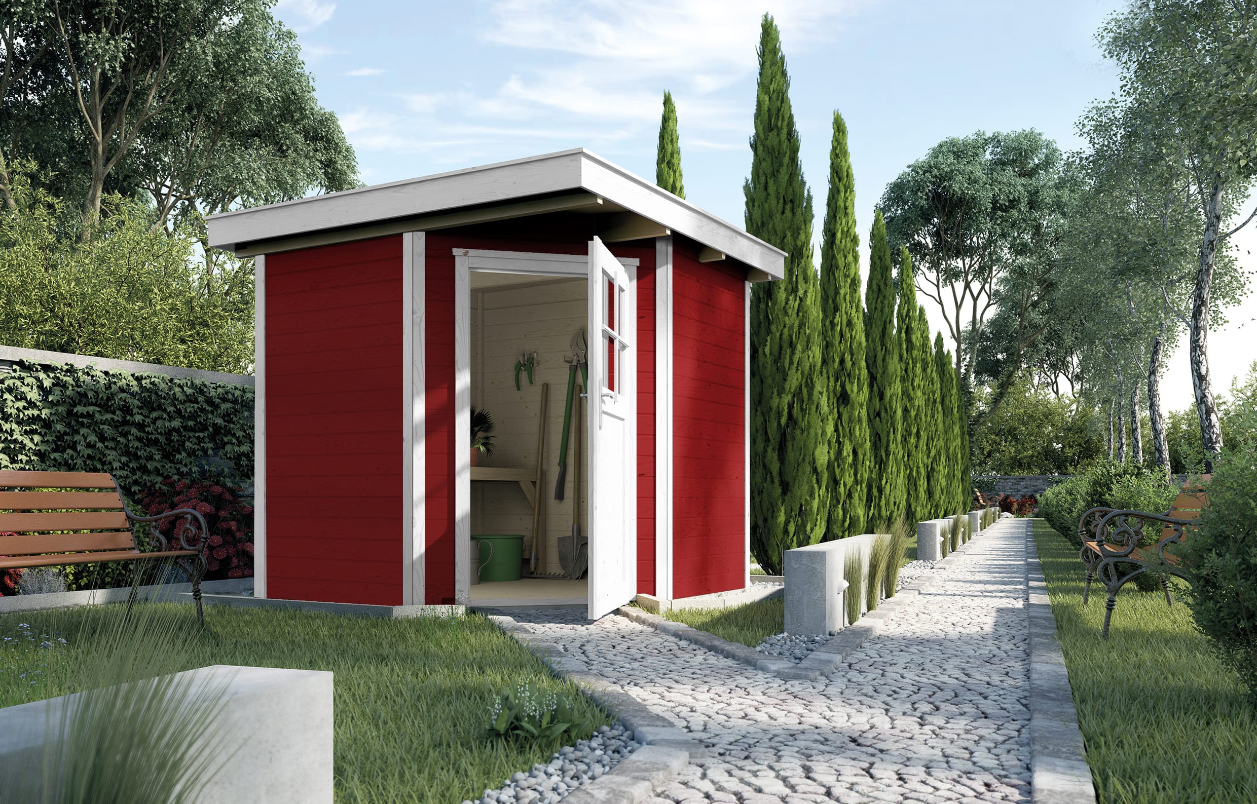 Gartenhaus 229 Gr.2, schwedenrot