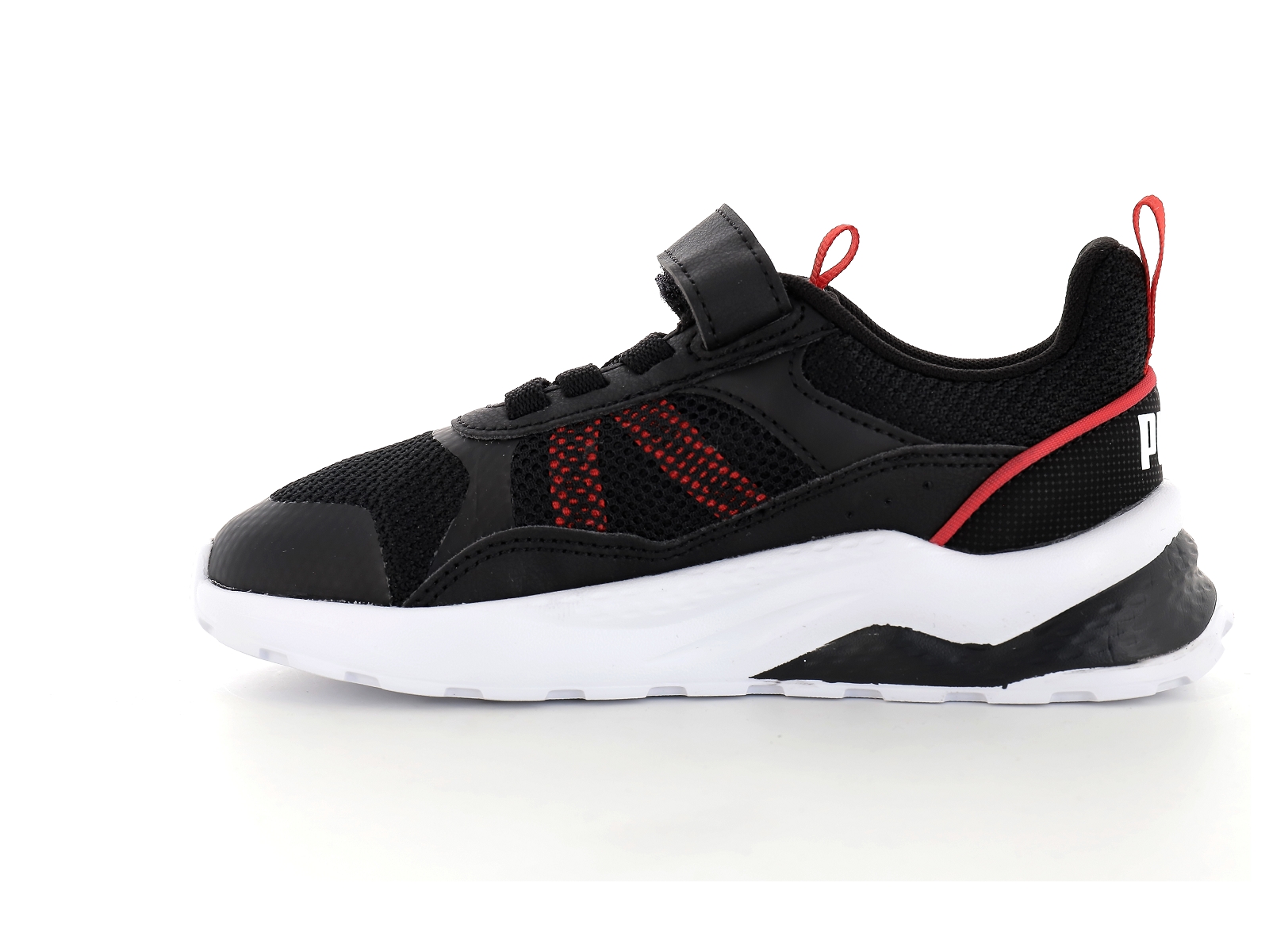 Puma-390842 Matières combinées Noir Rouge
