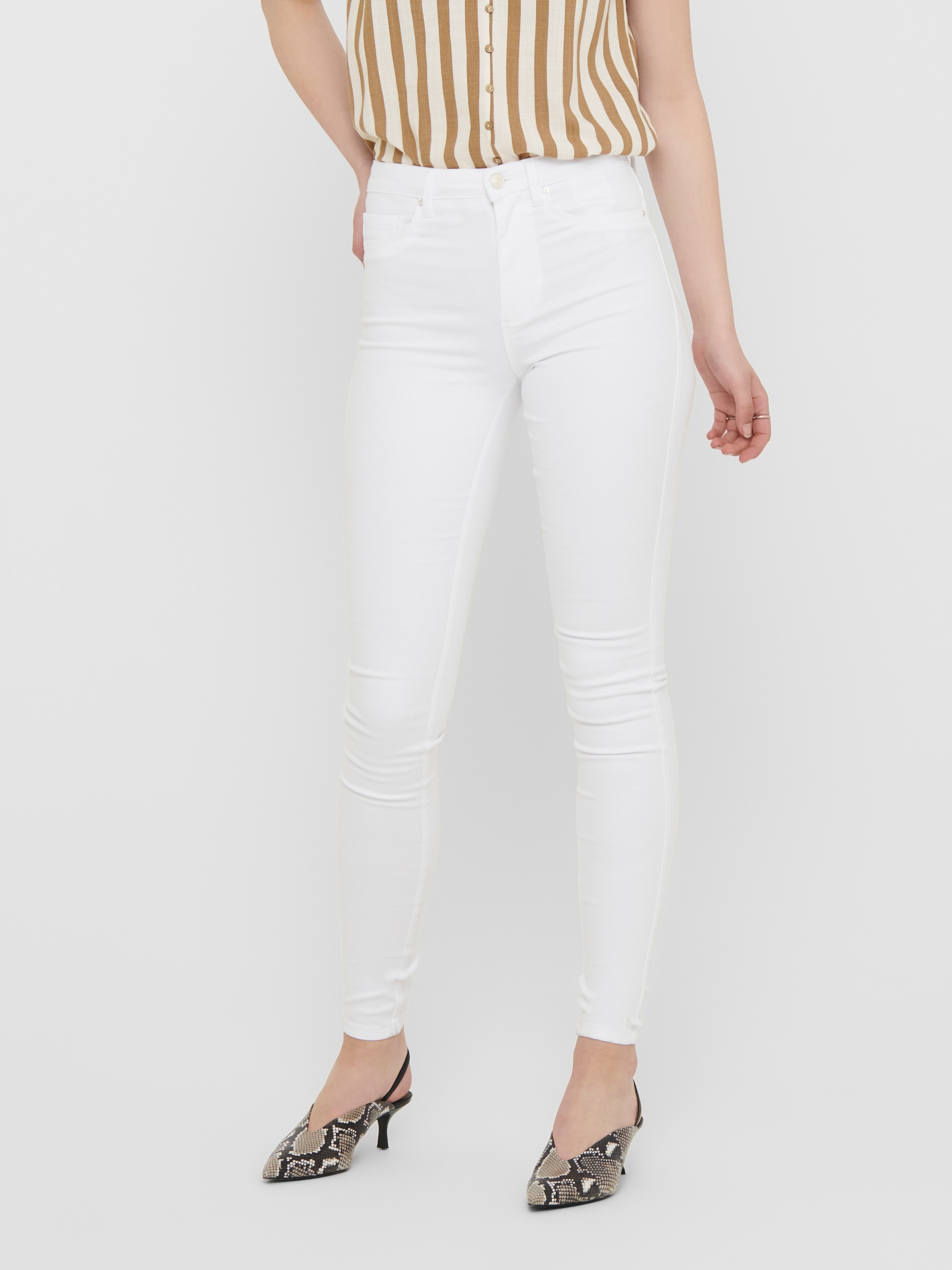 ONLY Skinny-fit-Jeans »ONLROYAL – Stretch-Denim mit hohem Bund für optimalen Sitz«, unifarben, casual, skinny fit, Denim, Eingrifftaschen