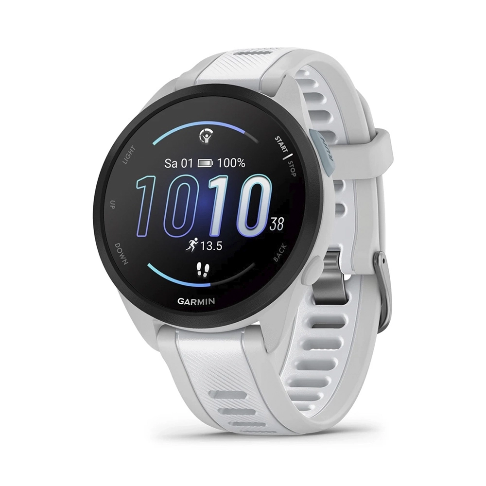 Garmin Forerunner 165 Music Sportuhr Dunstgrau/Steinweiss
