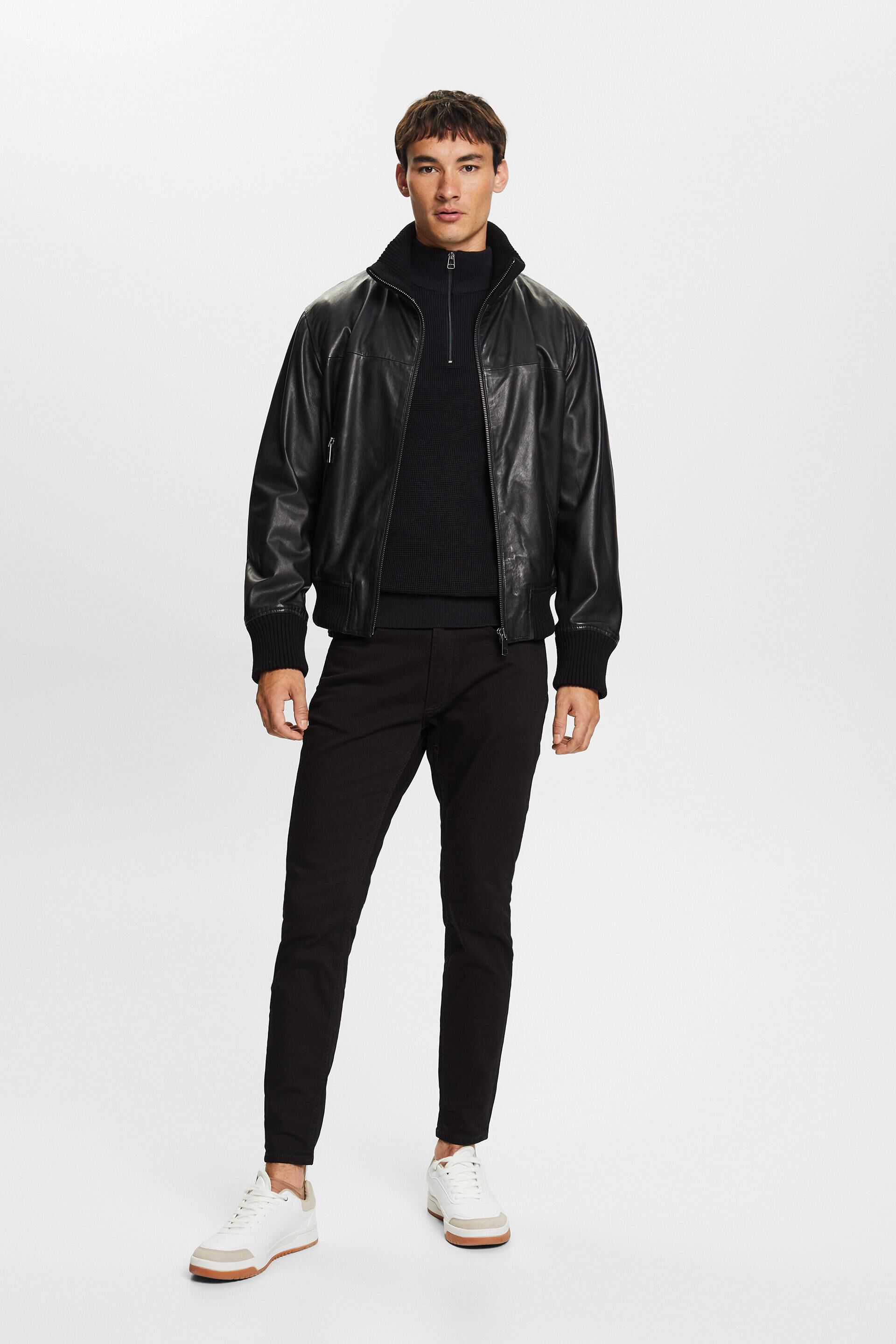 Blouson bombardier en cuir