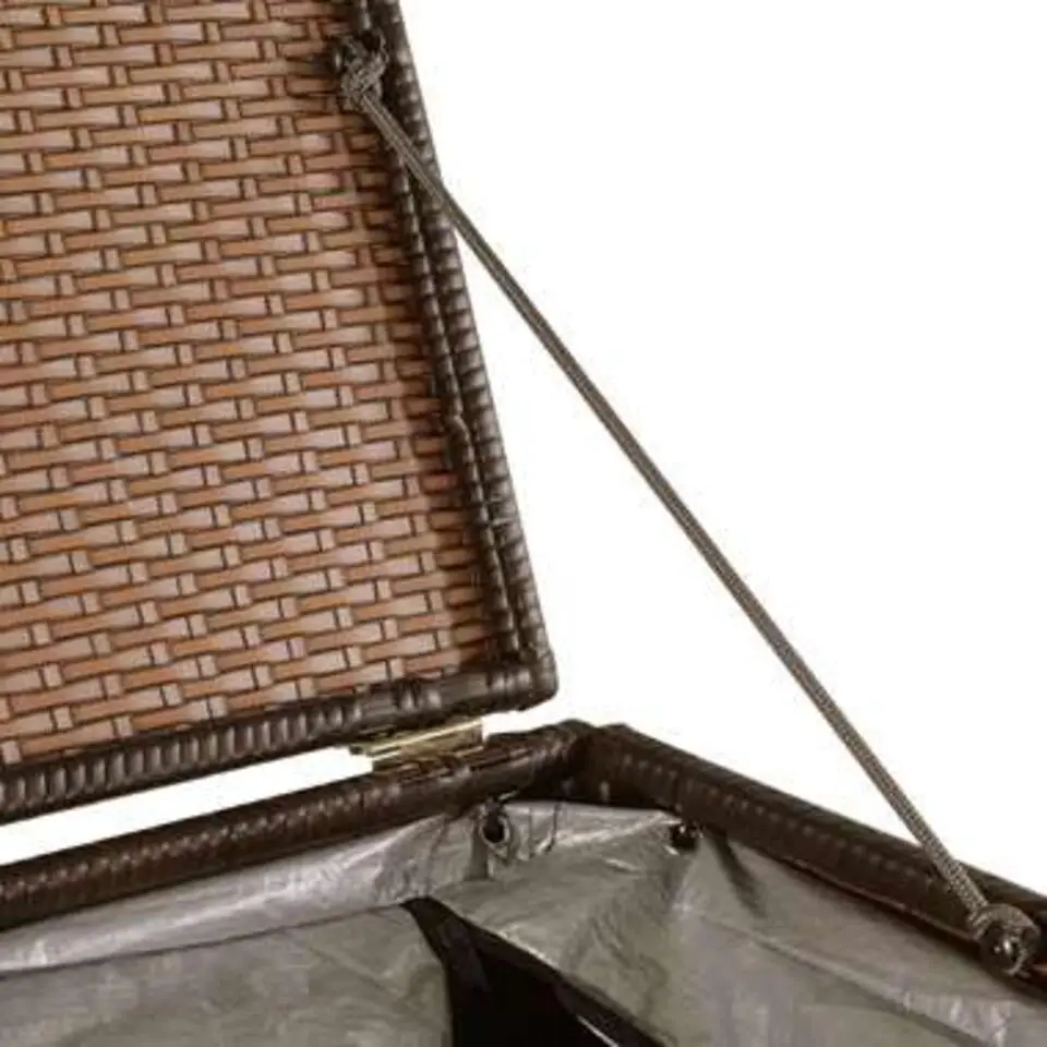 vidaXL - Opbergcontainer Voor Buiten - Bruin - Poly rattan