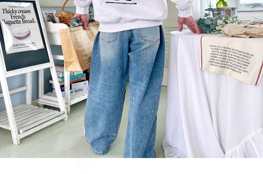 SeoulPop - Cartoon Print Loose-Fit Sweatshirt