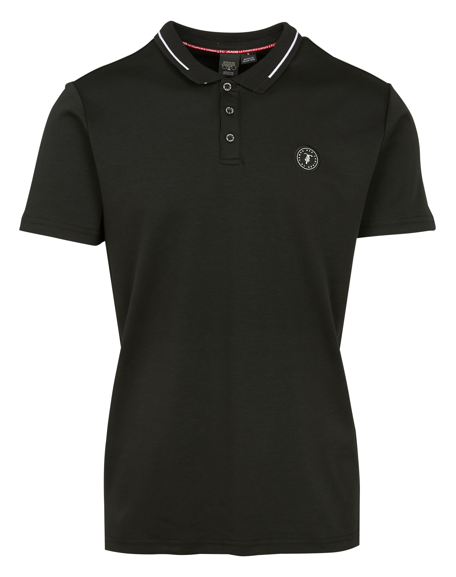Polo regular-fit en coton | Noir