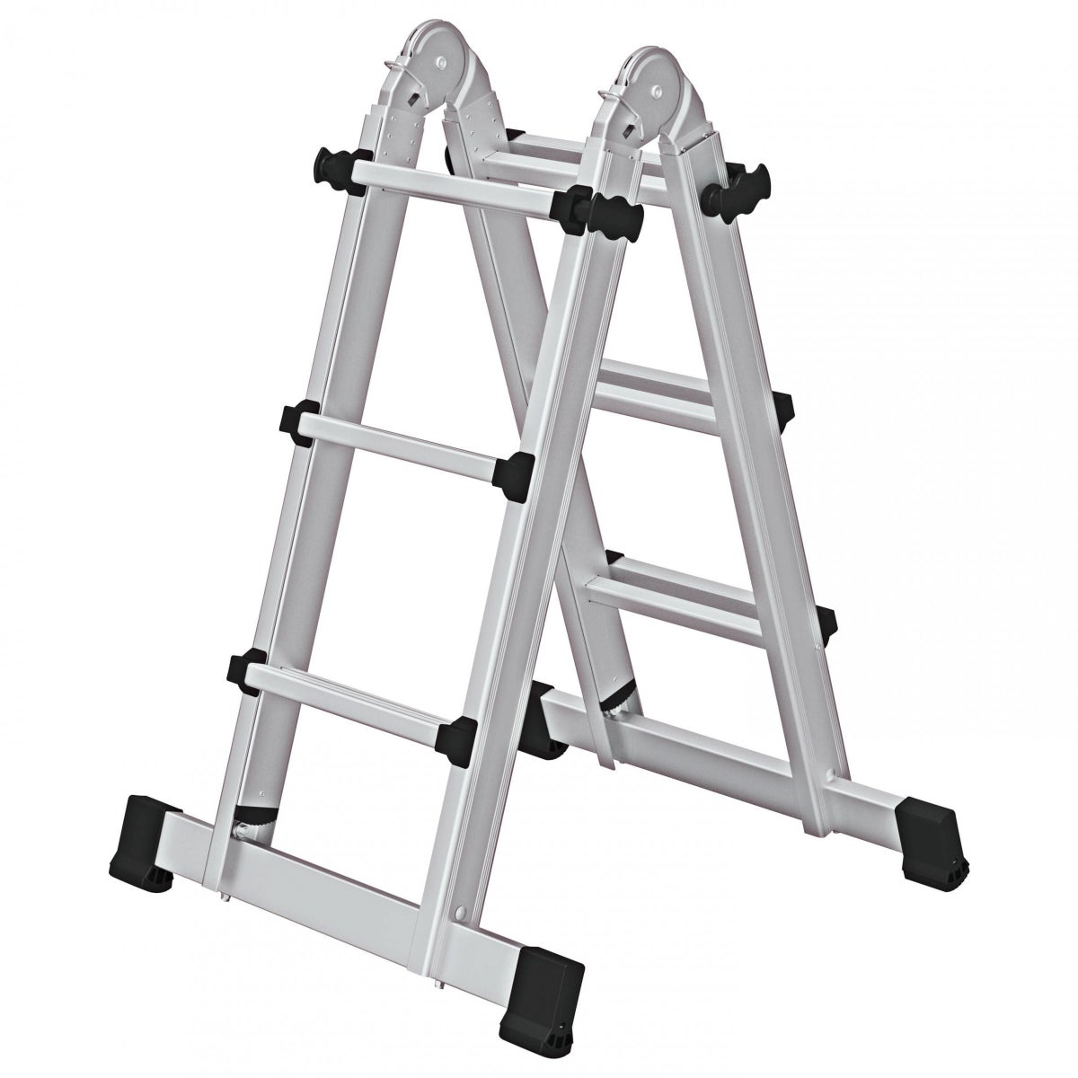 MUNK telescopische ladder met dwarsbalk, 4x3 sporten