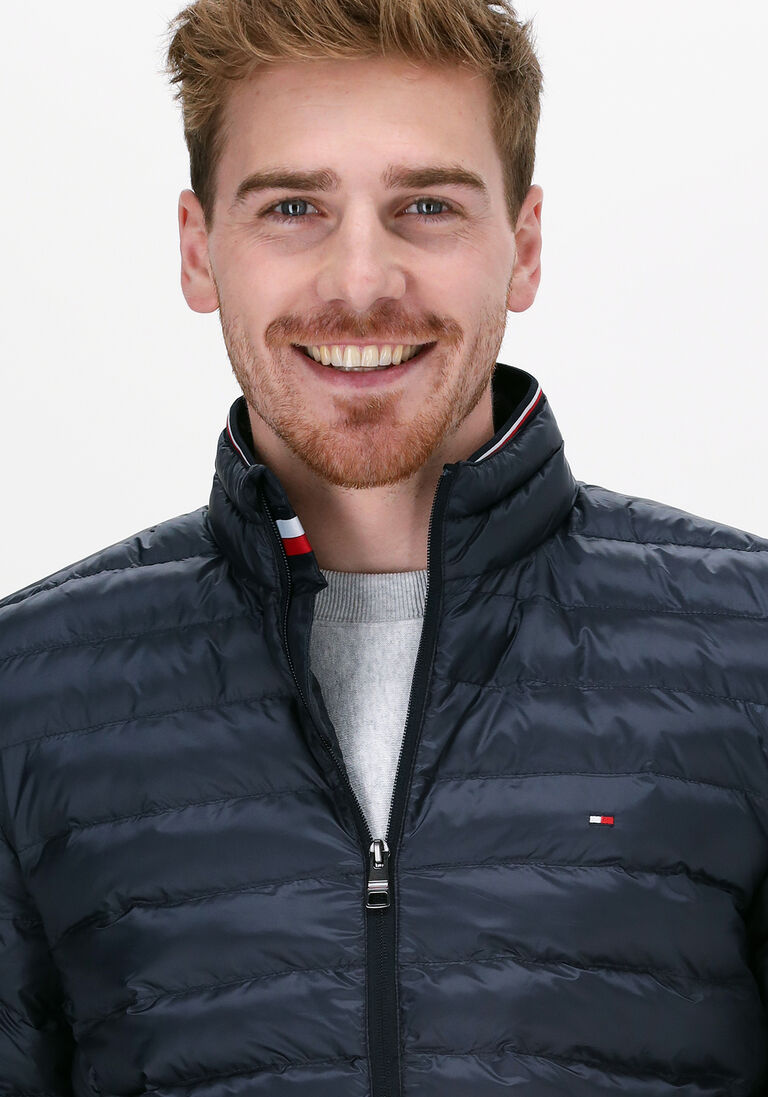 TOMMY HILFIGER blauwe tommy hilfiger gewatteerde jas core packable circular jacket