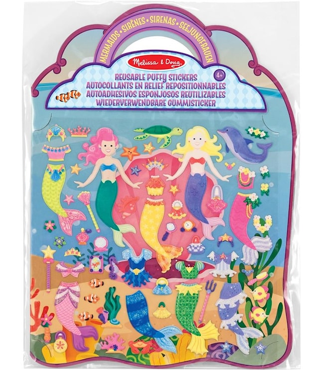 Gjenbrukbare Puffy-klistremerker Havfrue Melissa & Doug