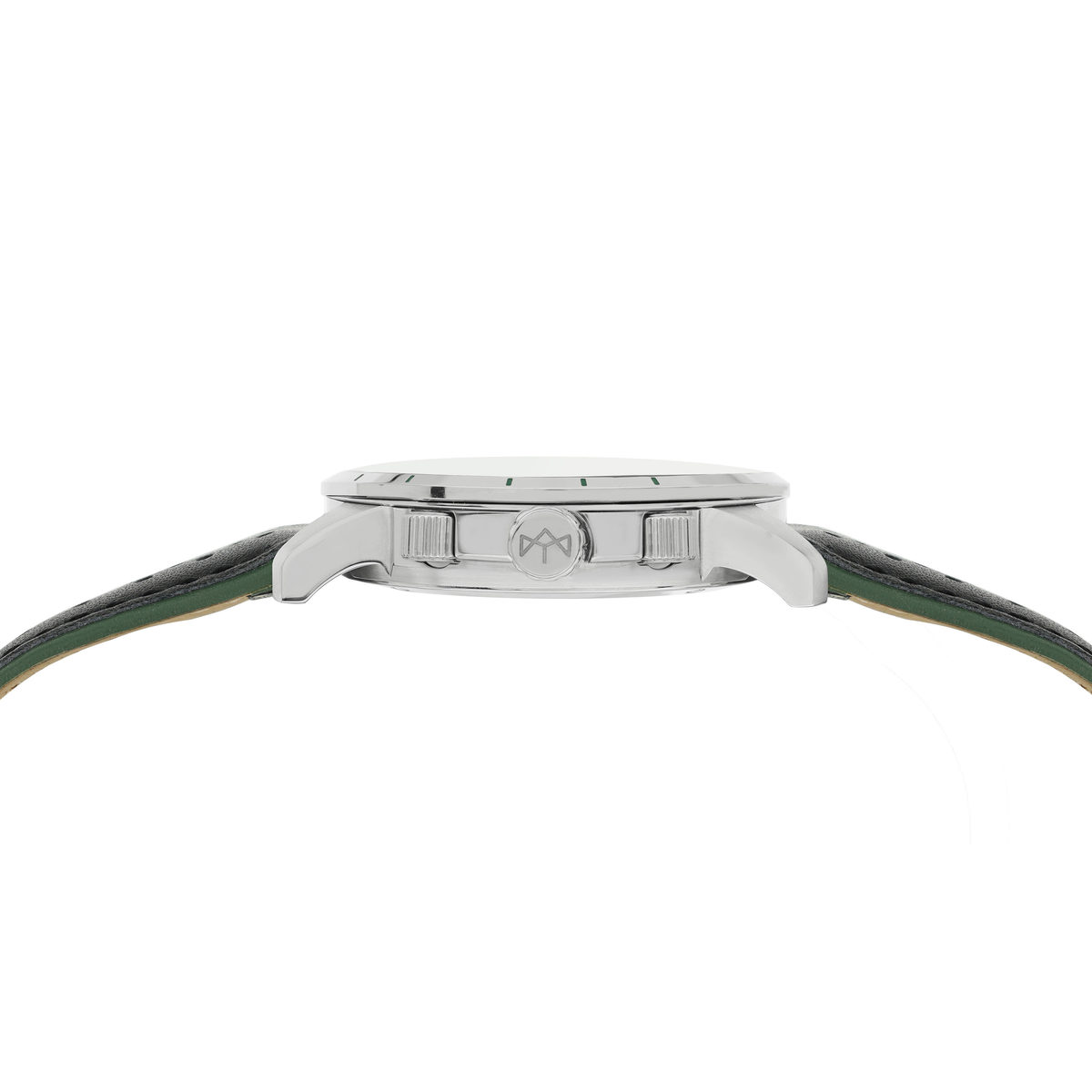 Montre MATY GM chronographe cadran vert bracelet cuir vert