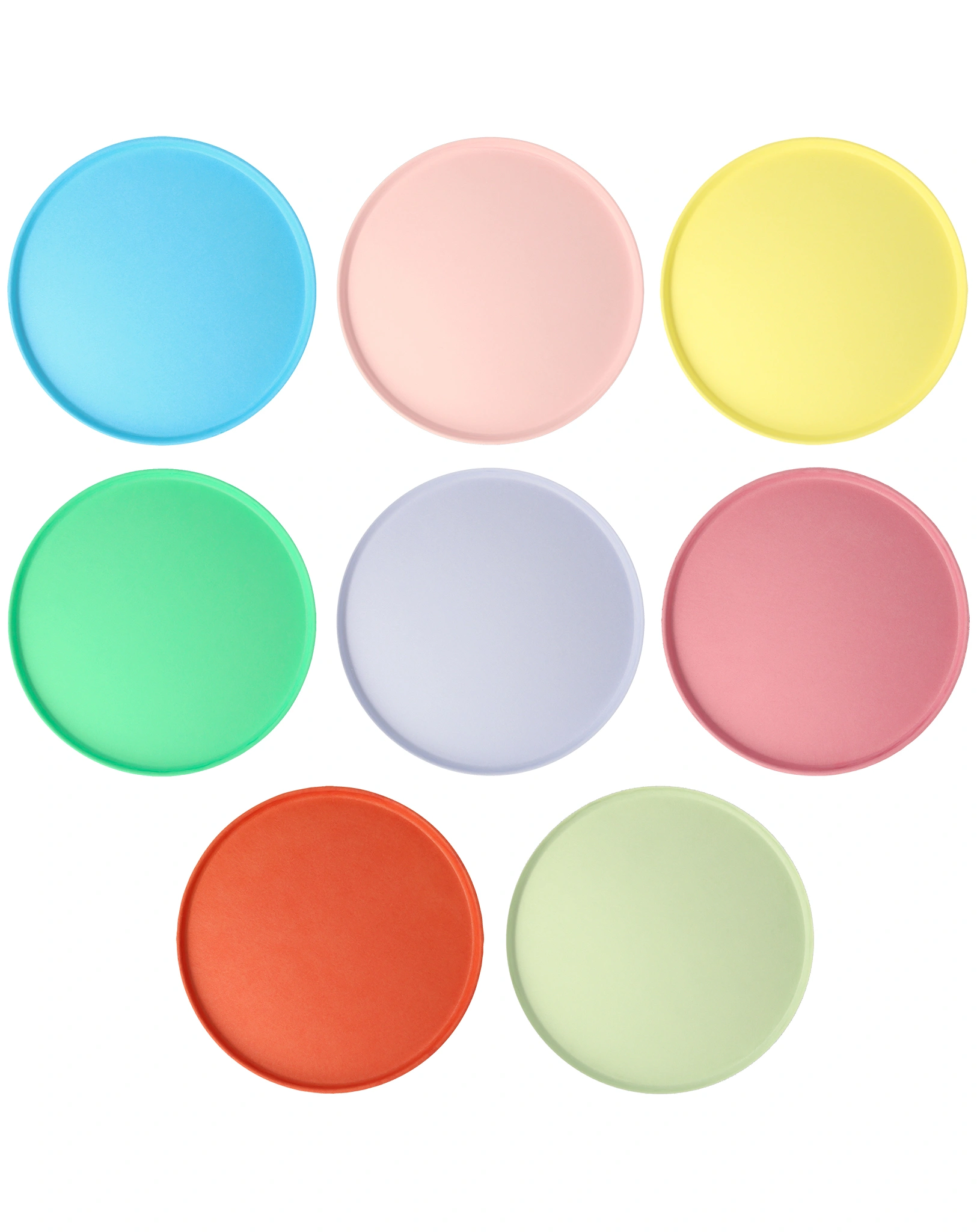 Pappteller LARGE BRIGHT MIX COMPOSTABLE 8er-Set