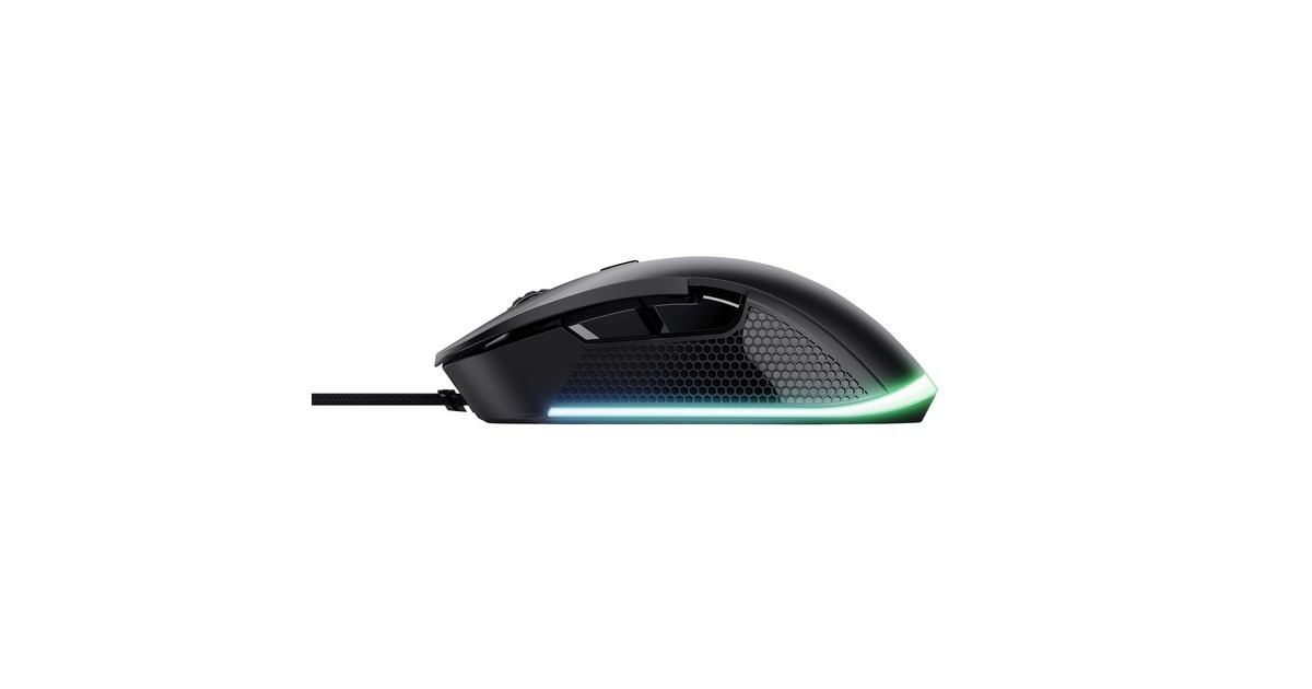 TrustGXT 922 Ybar ECO gaming muis  (Zwart, RGB | 200 - 7200 dpi)