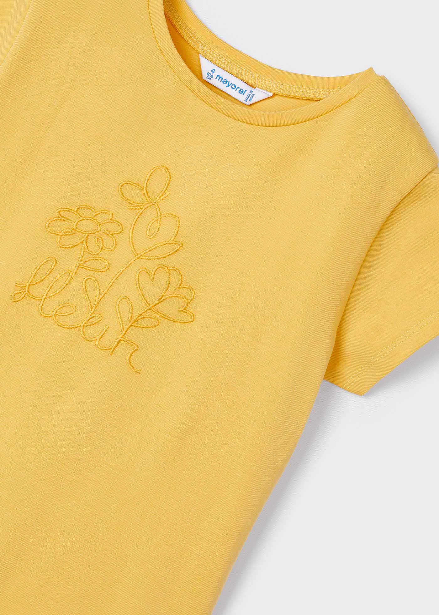 Camiseta bordada Better Cotton para meninas
