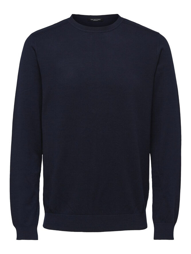 Selected Homme SLHBERG CREW NECK B NOOS Blå