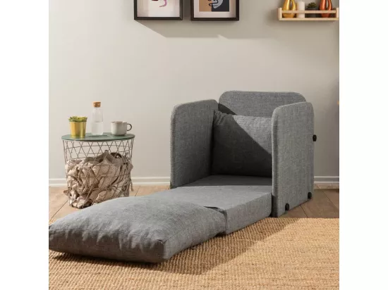 Fauteuil convertible en tissu Saga