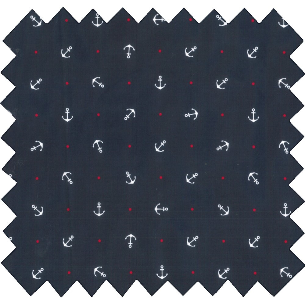 Coupon Tissu 1 M Ancre Marine Ex1068