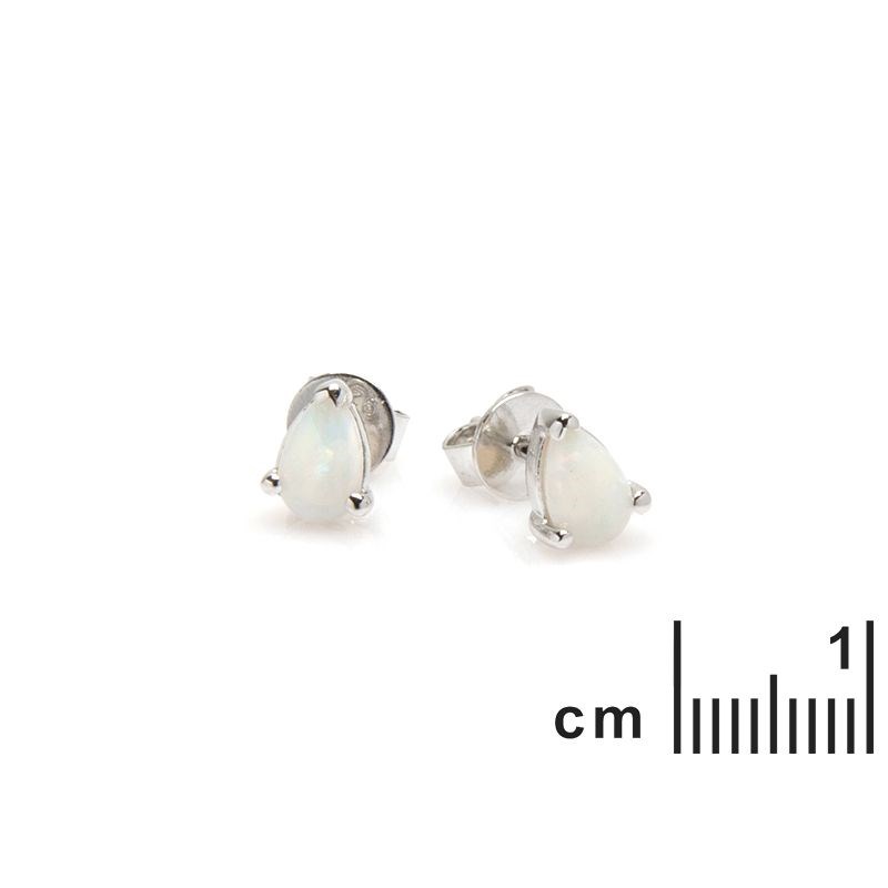 Boucle d'oreille argent 925 Opale d'Australie