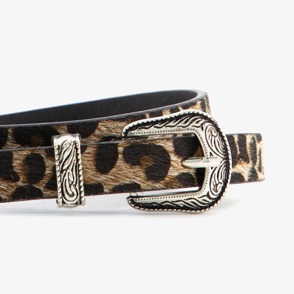Meisjes western riem met luipaardprint