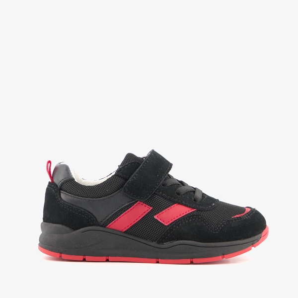 TwoDay leren jongens sneakers met rode details