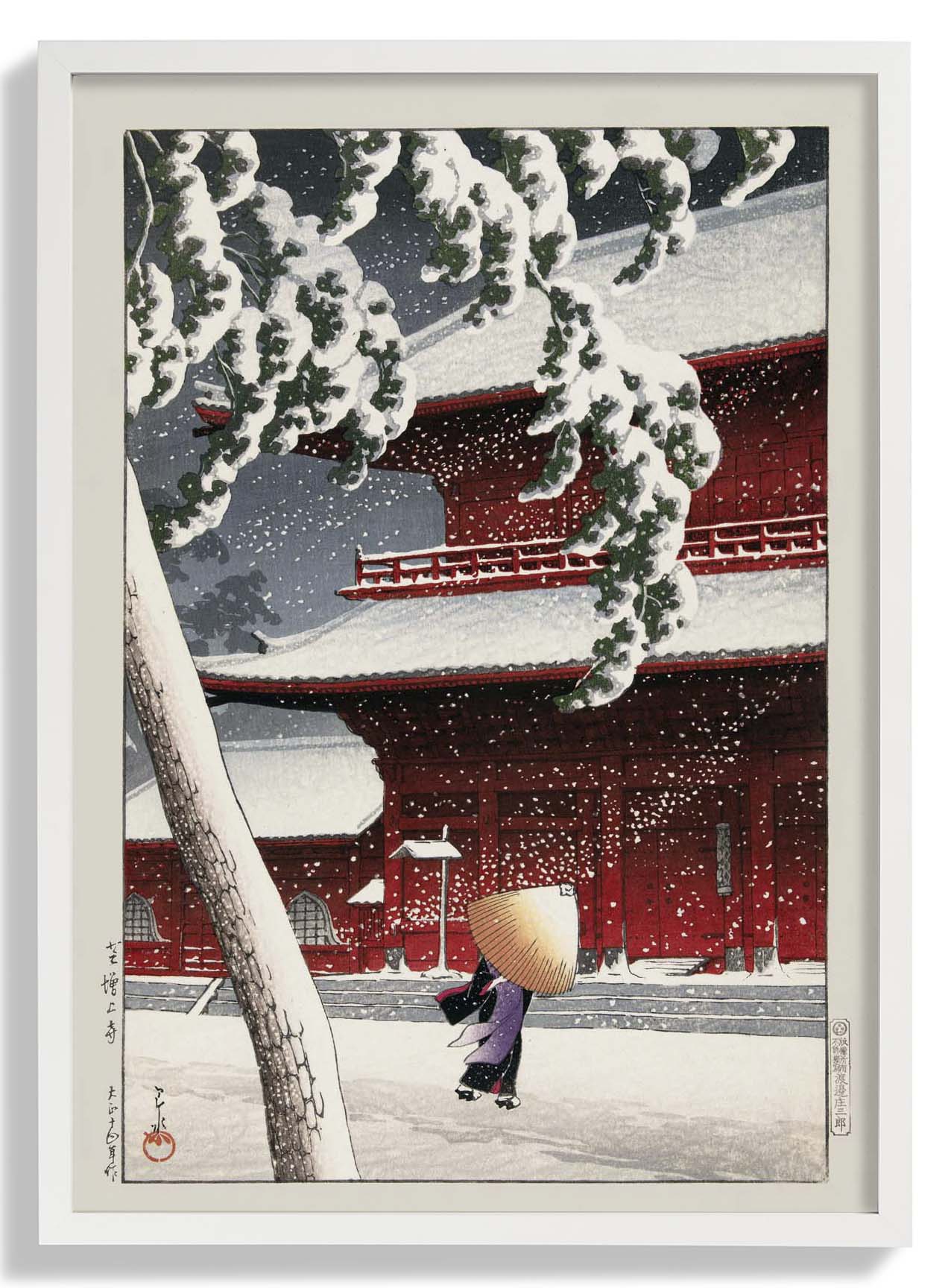 Geisha im Schnee von Hasui