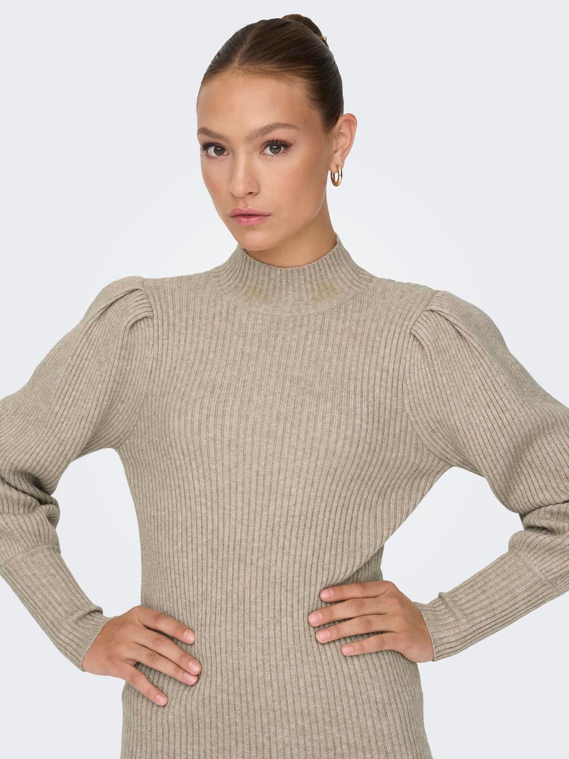 ONLKATIA Langes Kleid Mocha Meringue