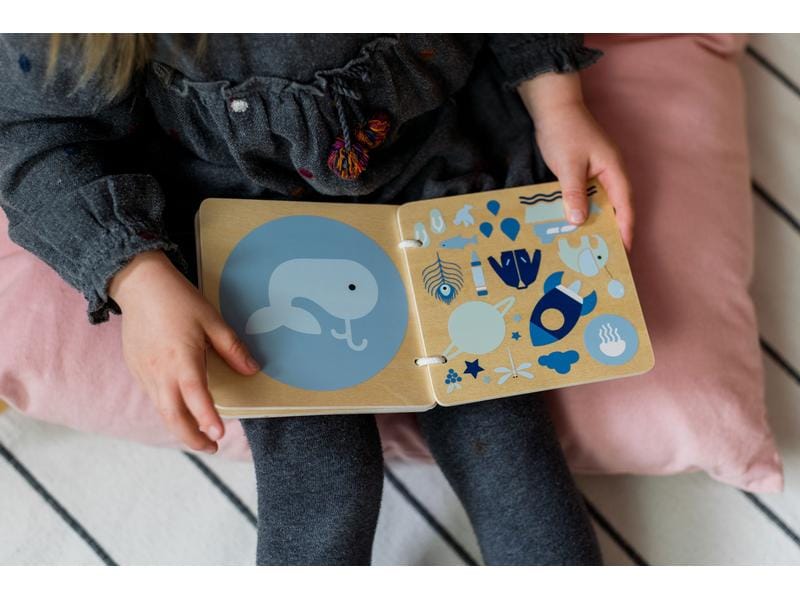 Kindsgut Beschäftigungsspielzeug Holzbuch Farben Kinderbuch aus hochwertigem Holz