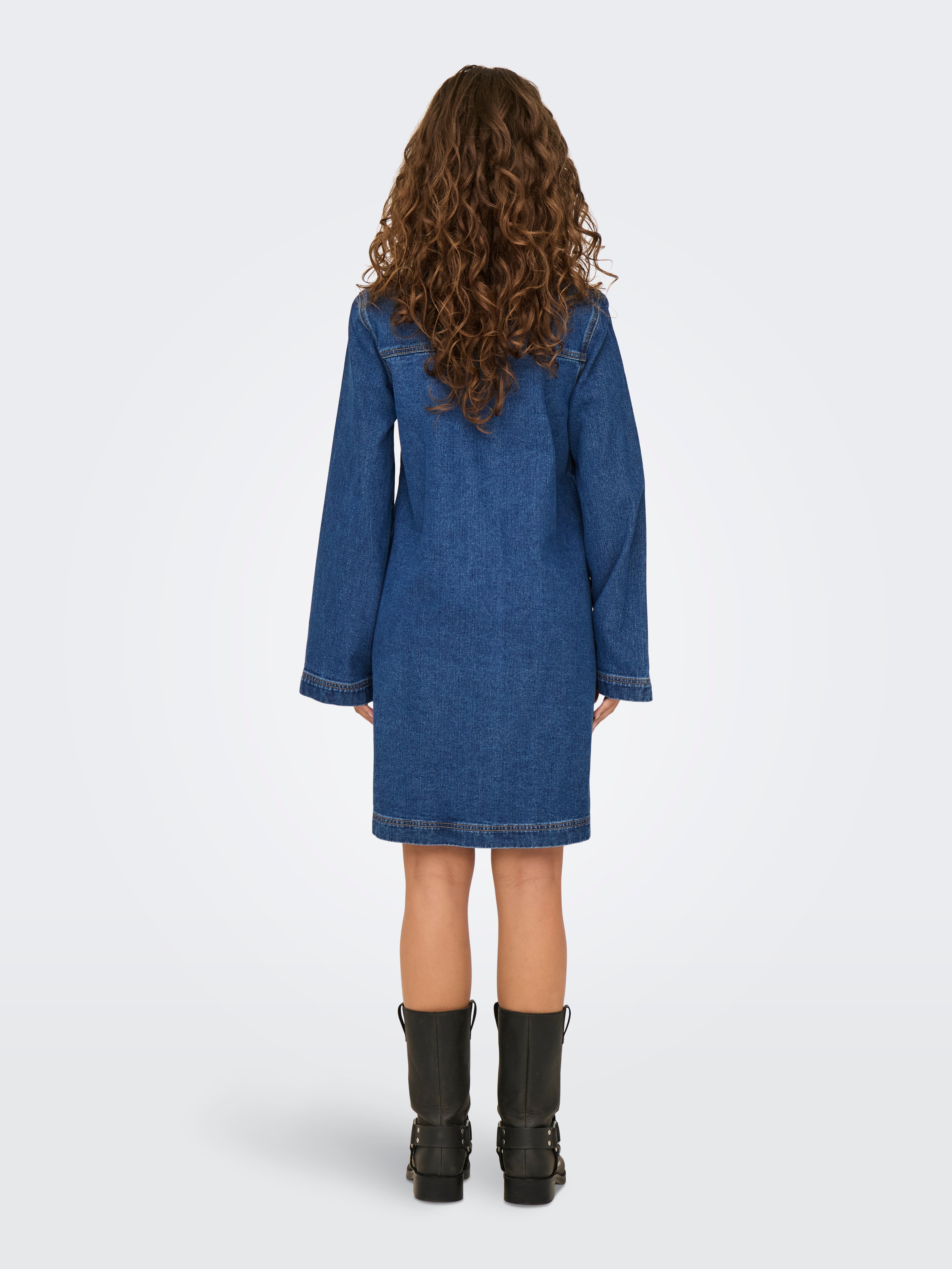 ONLFREYA Kurzes Kleid Medium Blue Denim