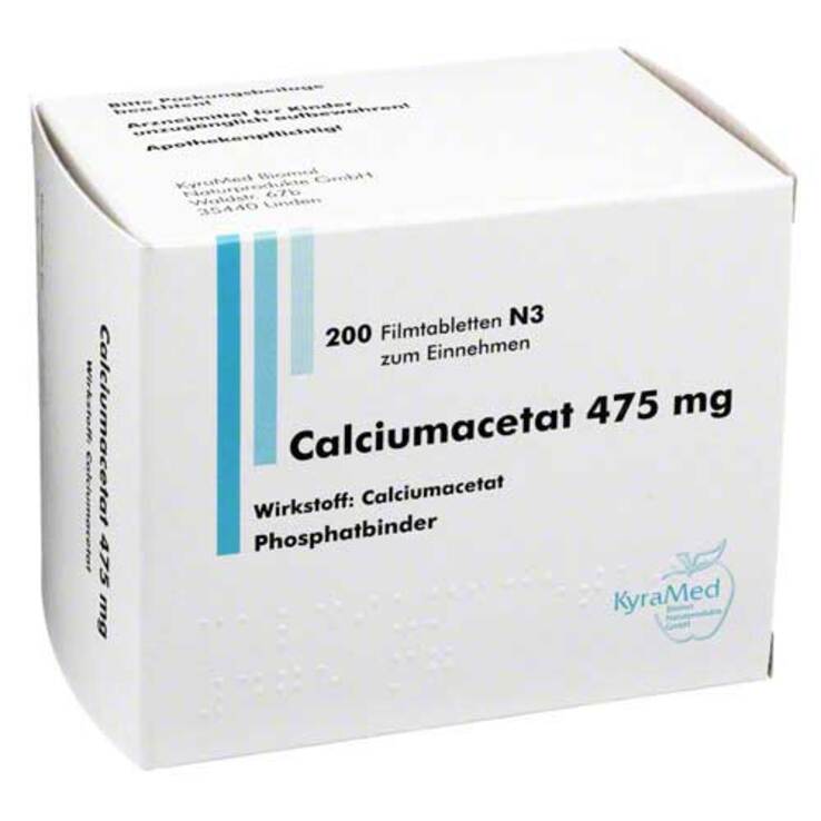 Calciumacetat 475 mg Filmtabletten, 200 St