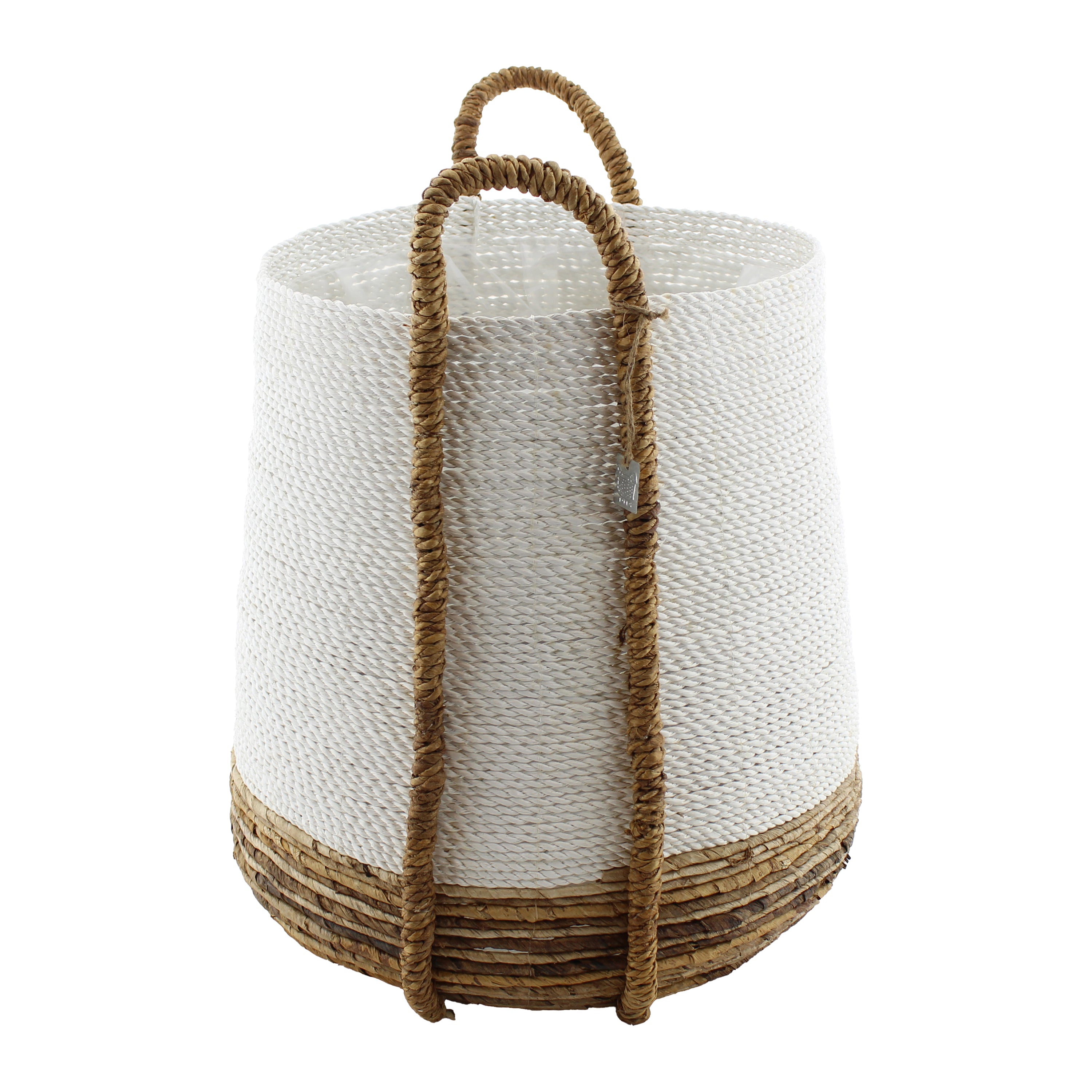 Van der Leeden Abaca Plantenmand Ã 40 cm - Wit