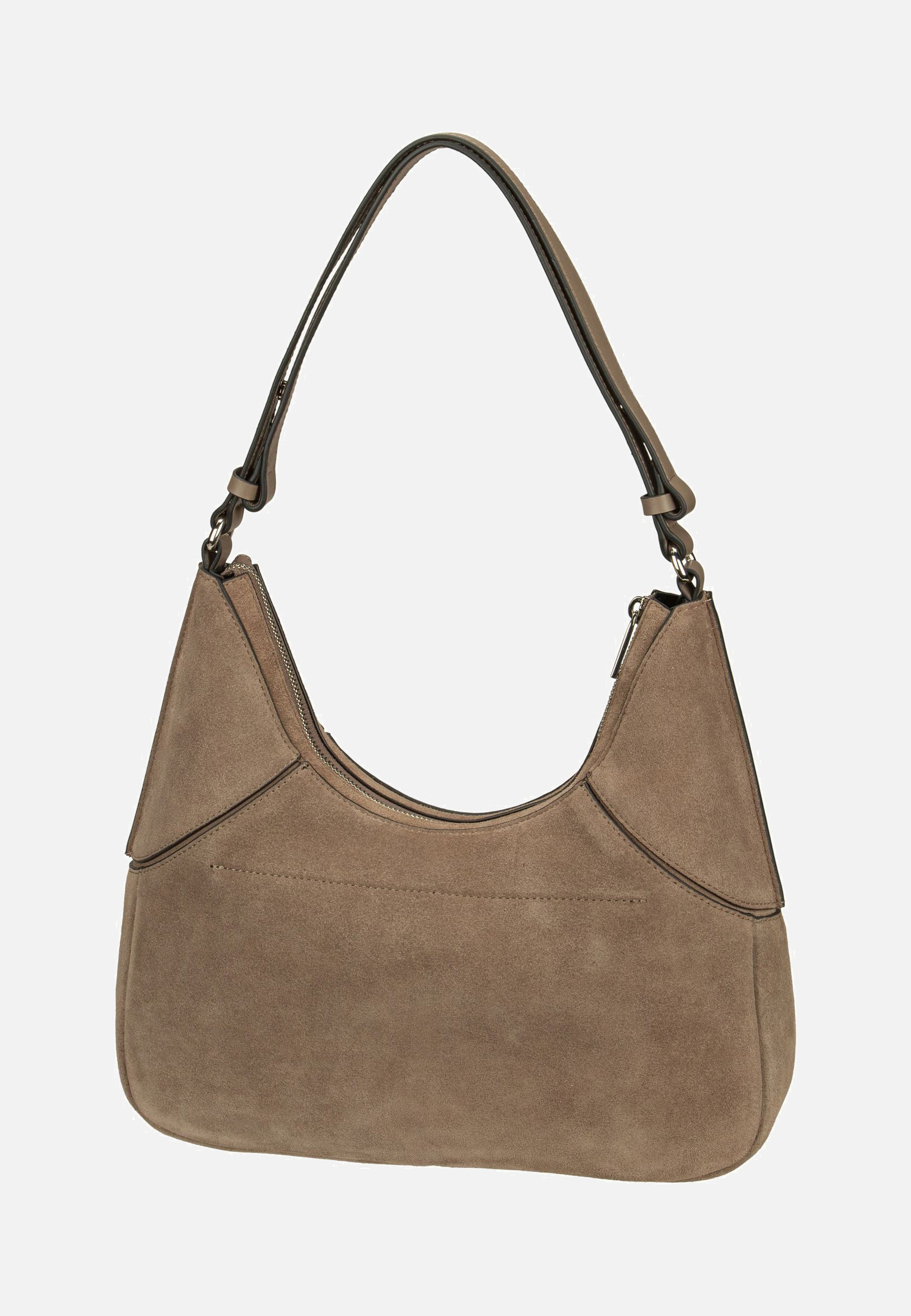 Lilly S Suede Neutral Gray - Hobo Bag