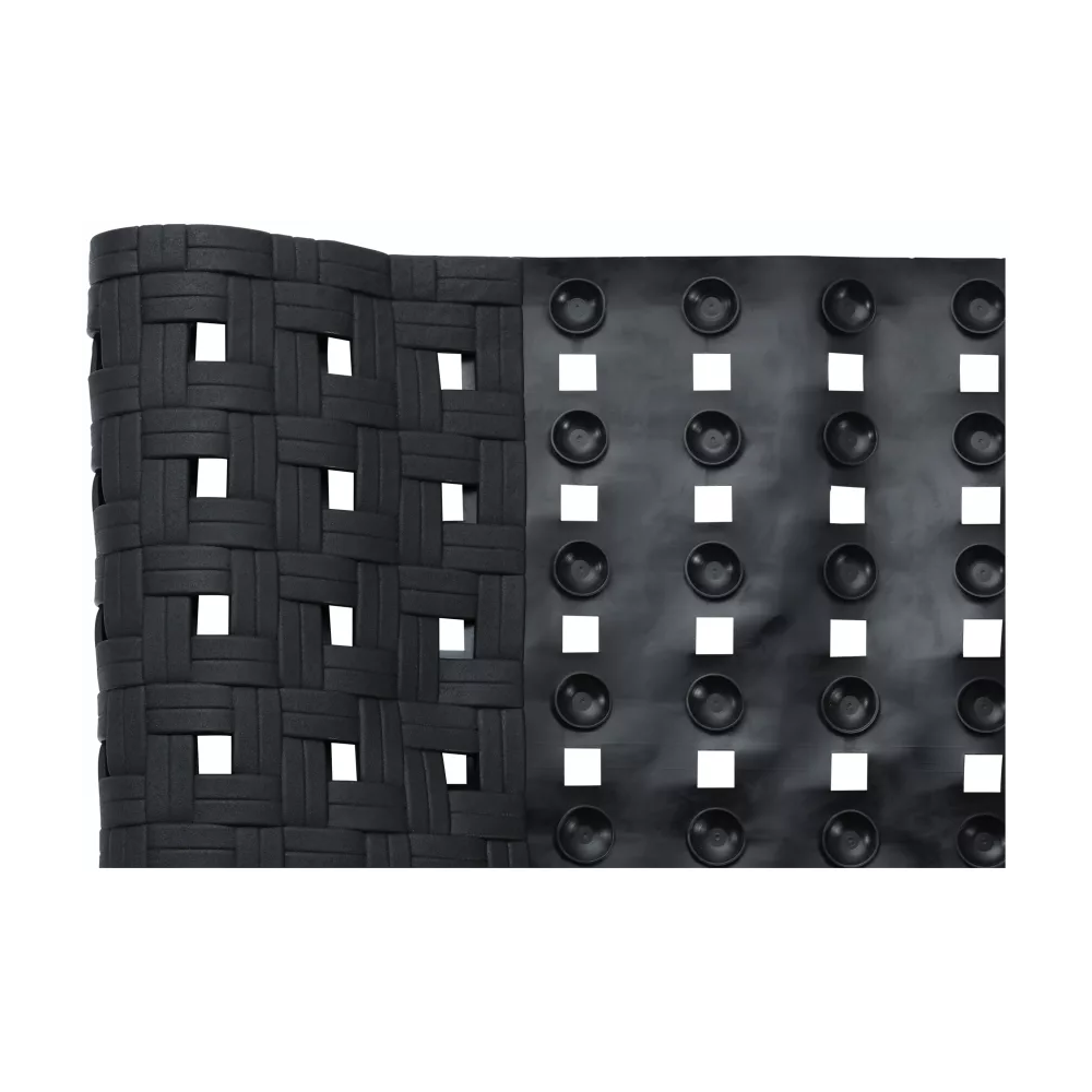 (52x52cm) Basky Duschwannen Einlage Badezimmer Anti-Rutsch Matte mit Saugnäpfen (81100004) - Schwarz