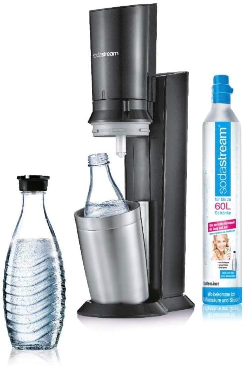 SodaStream Crystal 2.0 Wassersprudler mit CO2-Flasche und 2x Glaskaraffen