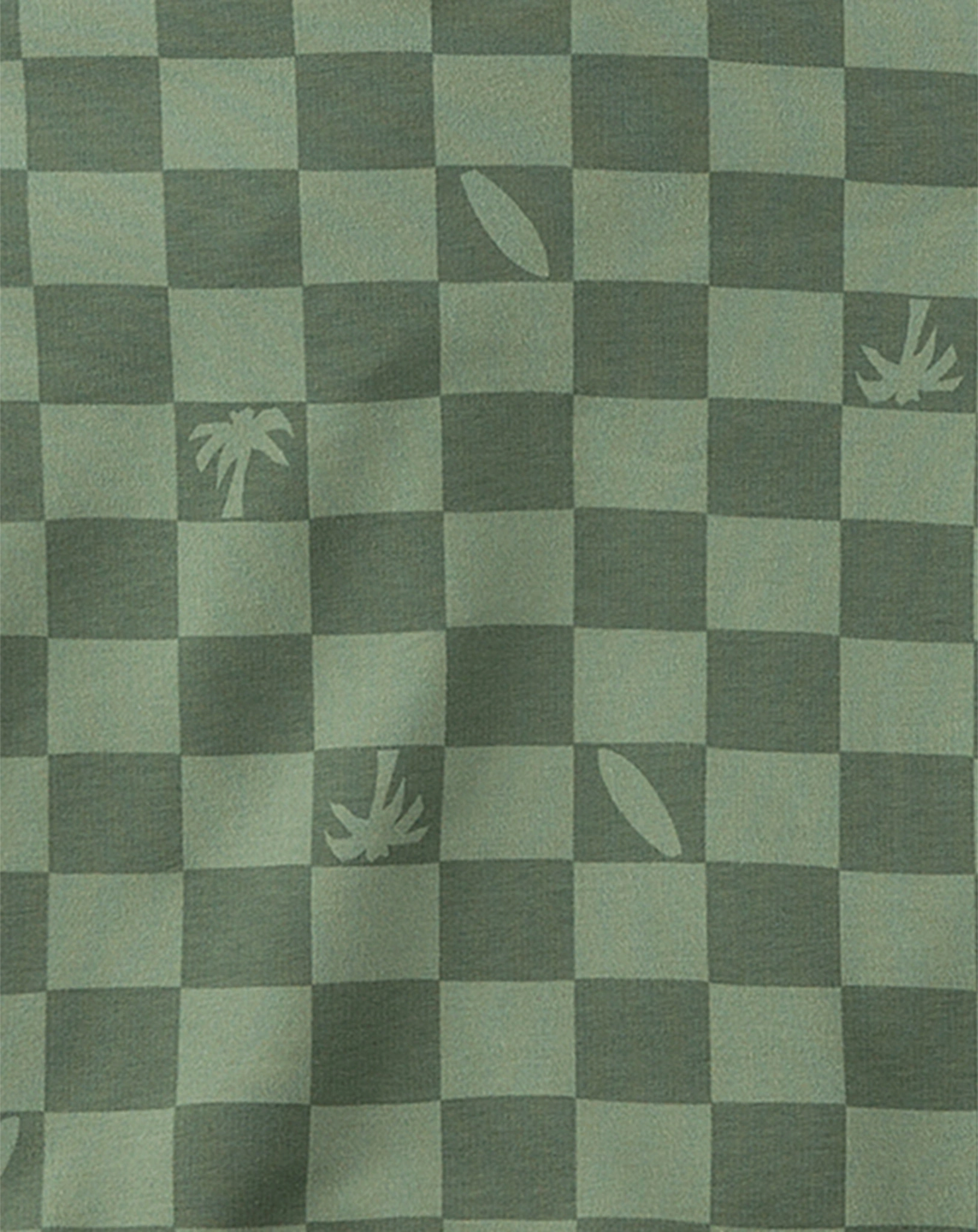 Kapuzen-T-Shirt SURF KARO in basil
