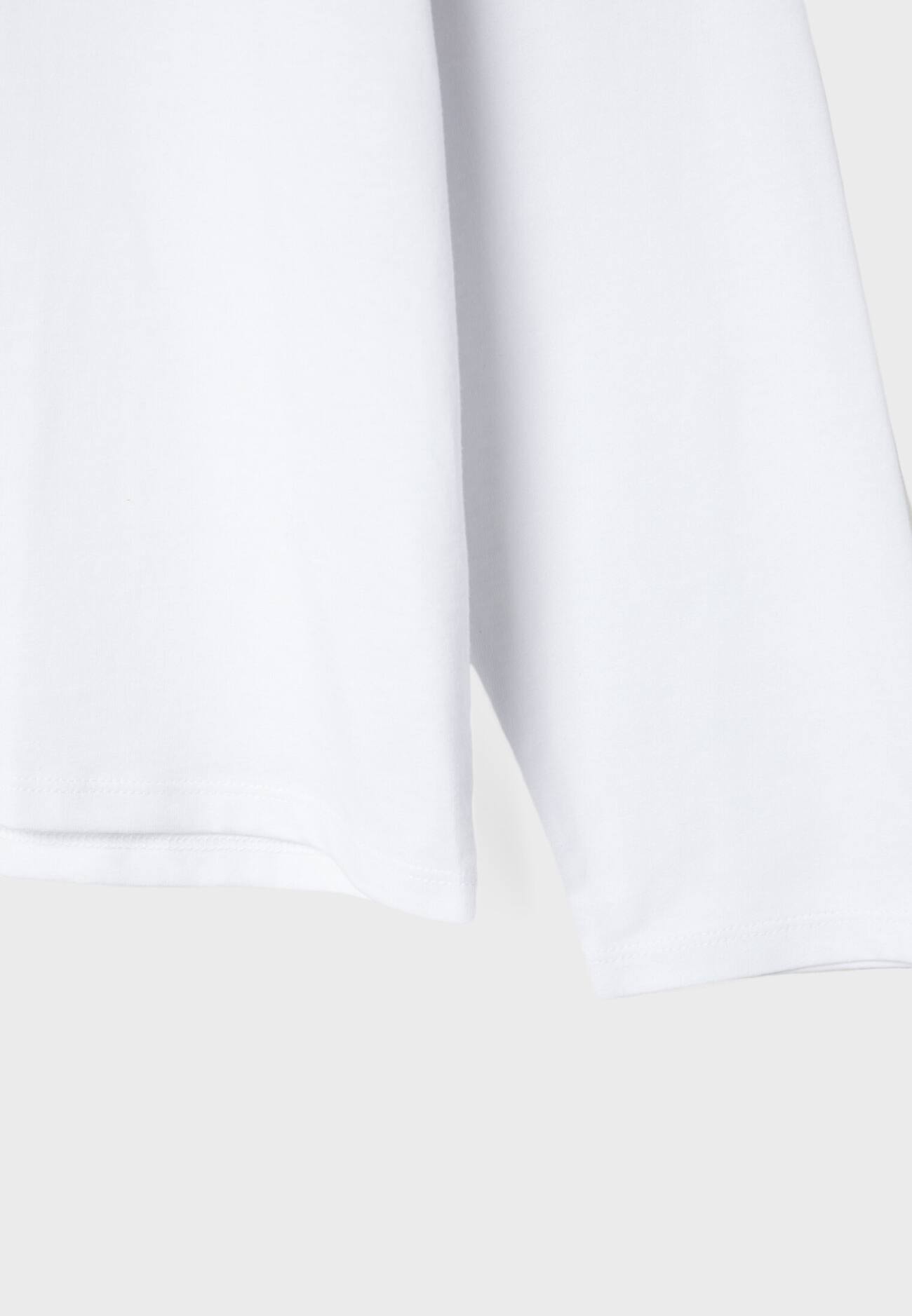 Camiseta de algodão de manga comprida