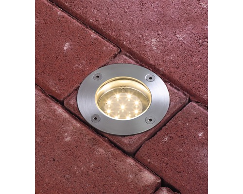 LED-vloerinbouwlamp, roestvrij staal, met lichtbron, 1-lichts, 30 lm, 2700 K, Ø 103 mm, 937,88