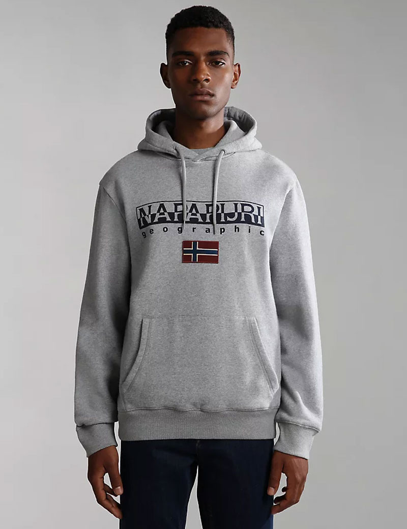 NAPAPIJRI SWEAT CAPUCHE HOMME B-AYAS GRIS