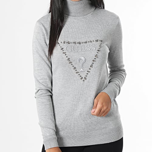 Pull Col Roulé Femme W2BR50-Z2NQ2 Gris Chiné