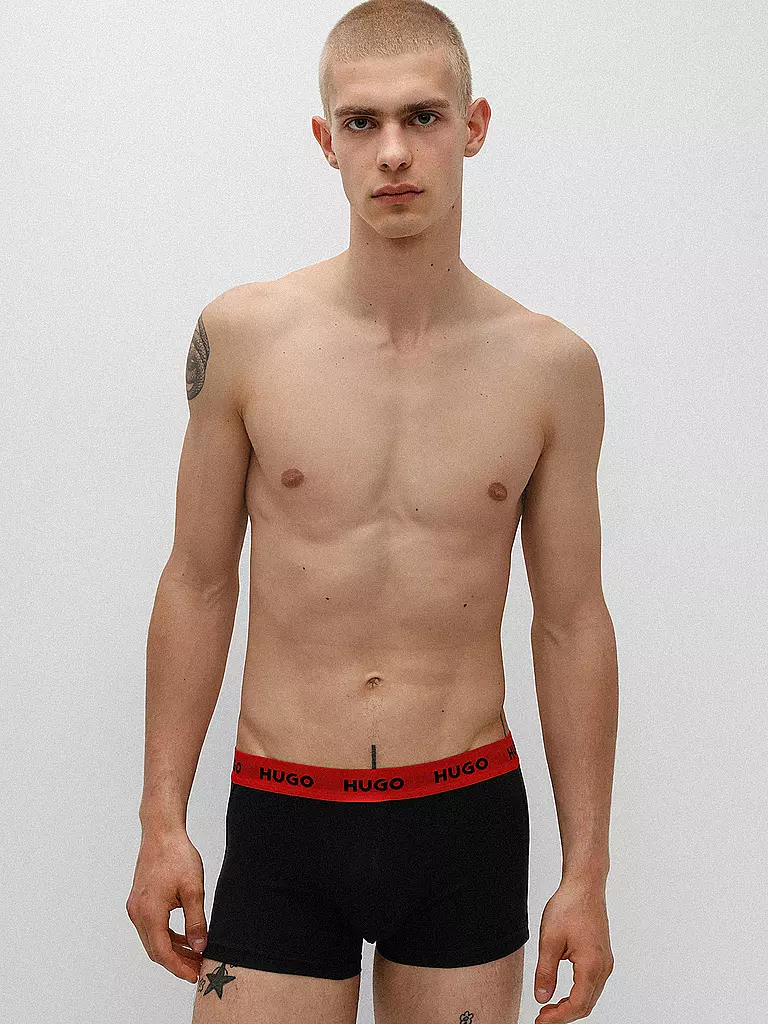 HUGO Pants 3-er Pkg schwarz rot schwarz