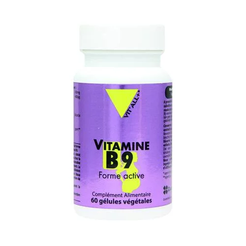 Vitamine B9 Quatrefolic 400µg Vit'all+ - 60 Gélules Végétales