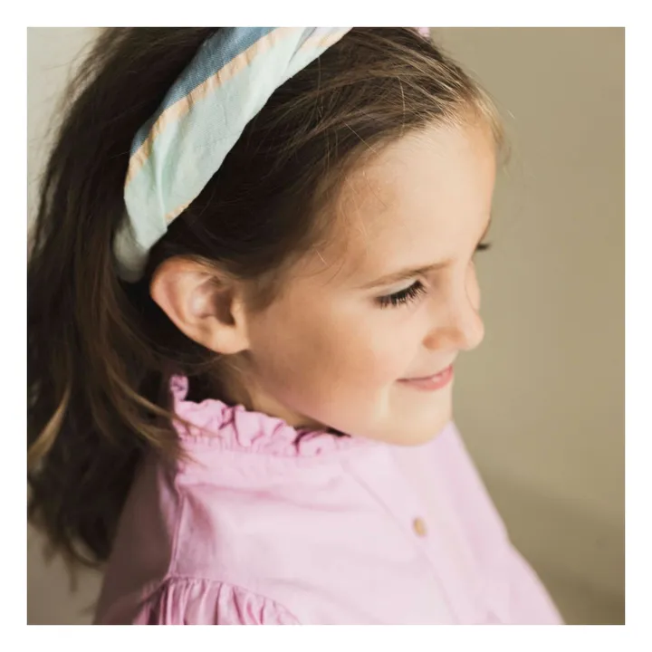 Jenest Foulard Bandana Rayé | Vert Menthe