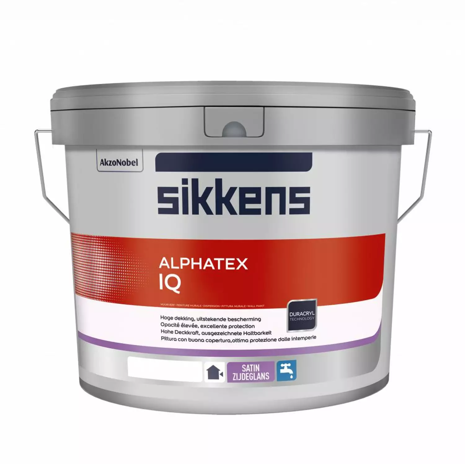 Sikkens Alphatex IQ Zijdeglans Buitenmuurverf - op kleur gemengd - 1L