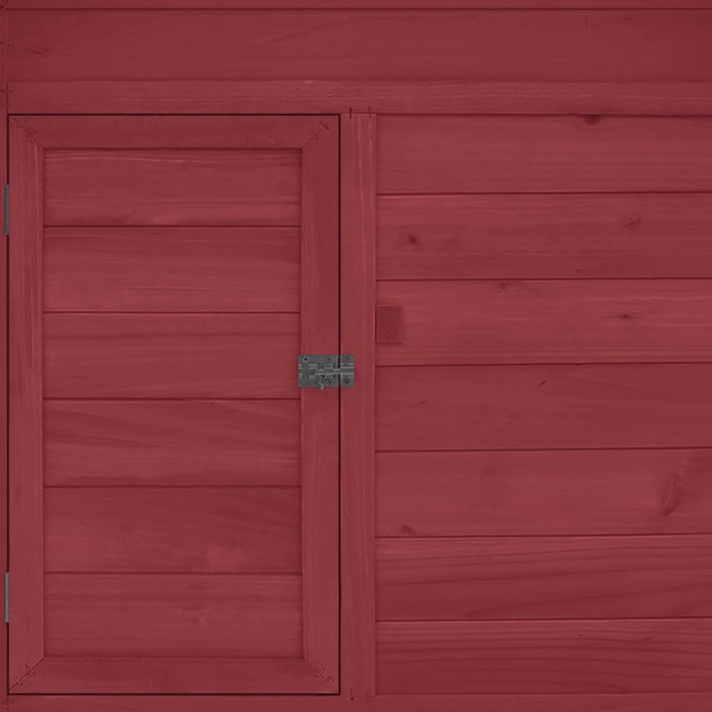 Poulailler 152 x 96 x 110 cm bois de sapin massif rouge et blanc
